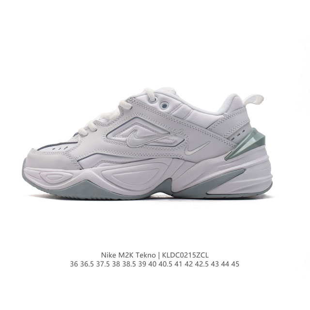 耐克 Nike M2K Tekno 男女子运动鞋厚底老爹鞋经典复古休闲慢跑鞋。从 Monarch 系列汲取灵感，以太空时代细节演绎未来风范。分层鞋面借鉴自元年款