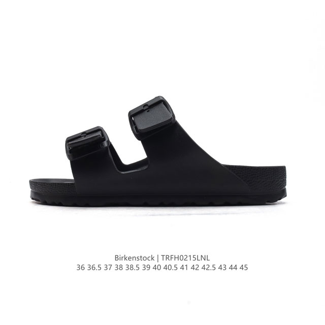 德国百年知名鞋履品牌 博肯Birkenstock 勃肯拖鞋系列凉拖鞋休闲沙滩凉鞋 广东原产#采用质地柔软牛皮革 中底搭载缓震软木橡胶 外置Eva轻量片装外底。