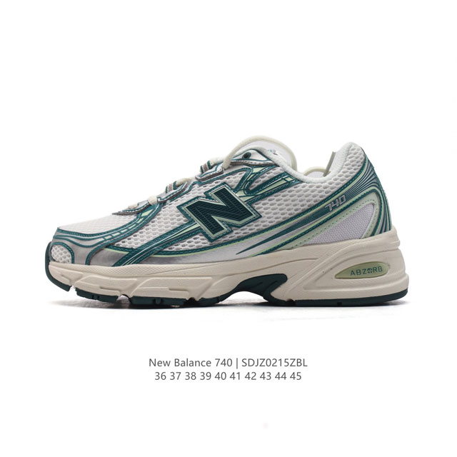 公司级 New Balance Mr740 Nb新百伦系列复古老爹风休闲运动慢跑鞋。采用轻质牛剖革拼接透气网眼衬垫织物鞋面材质 T-Beam大底提供足步弓支撑