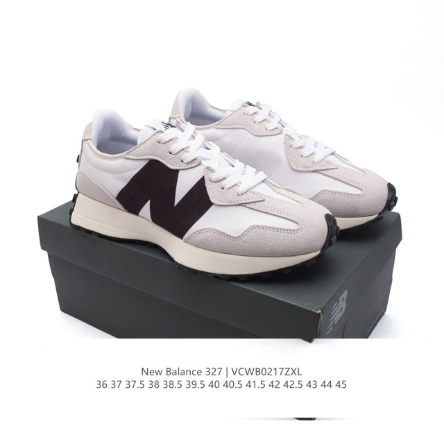 真标 Nb 新百伦 New Balance 327系列复古休闲运动慢跑鞋时尚男女运动鞋 以更纯粹的复古风格设计打造的全新造型 侧身还以解构设计，将 N 字标志以 - 点击图像关闭