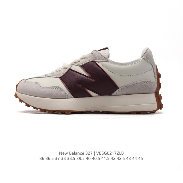 真标 Nb 新百伦 New Balance 327系列复古休闲运动慢跑鞋时尚男女运动鞋 以更纯粹的复古风格设计打造的全新造型 侧身还以解构设计，将 N 字标志以