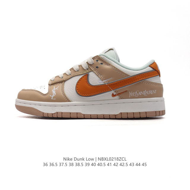 耐克 Nike Dunk Low Retro 运动鞋 经典复古板鞋 Ysl联名。作为 80 年代经典篮球鞋款，起初专为硬木球场打造，后来成为席卷街头的时尚标杆，