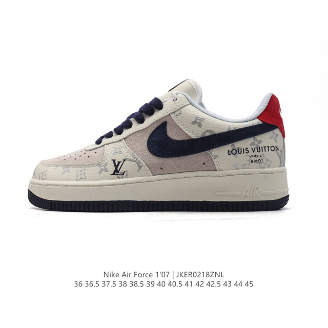 公司级 耐克 Nike Air Force 1 '07 Low 空军一号含气垫 小白鞋 路易威登联名 2025年 蛇年新款 低帮百搭厚底增高休闲运动板鞋。柔软、 - 点击图像关闭