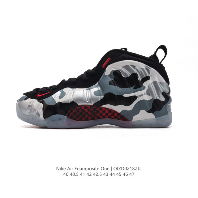 公司级 耐克Nike Air Foamposite One 时尚运动鞋潮篮球鞋，是一双内场的后卫战靴，97年1月份首期发行，使用Foamposite一次成型的喷