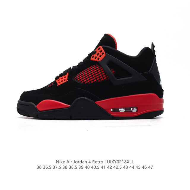 公司级 耐克 Nike Air Jordan 4 Retro Og迈克尔 乔丹Aj4代乔4 中帮复古休闲运动文化篮球鞋。秉承轻量化的速度型篮球鞋设计思想完成设计