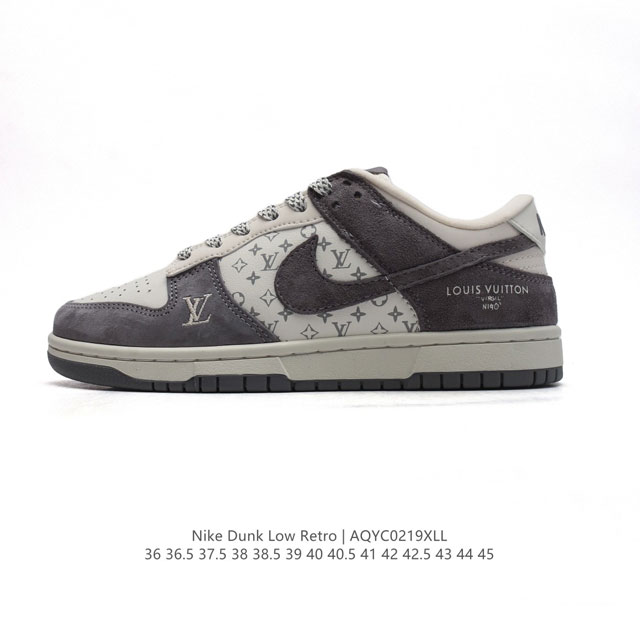 公司级 耐克 Nike Dunk Low 运动鞋复古板鞋 路易威登联名 作为 80 年代经典篮球鞋款，起初专为硬木球场打造，后来成为席卷街头的时尚标杆，现以经典