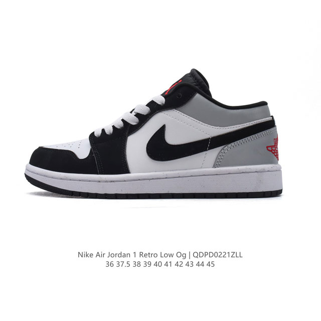 耐克 乔丹Air Jordan 1 Low Aj1 乔1 乔丹1代Aj1 低帮复古文化休闲运动篮球鞋。该鞋款从 1985 年元年款汲取设计灵感，焕新演绎简约经典 - 点击图像关闭