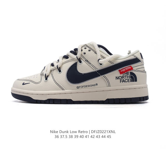 公司级 耐克 Nike Dunk Low Retro 运动鞋复古板鞋 解构绑带 双鞋带 北面北脸联名 2025年新款 蛇年限定 新年红鞋子。作为 80 年代经典