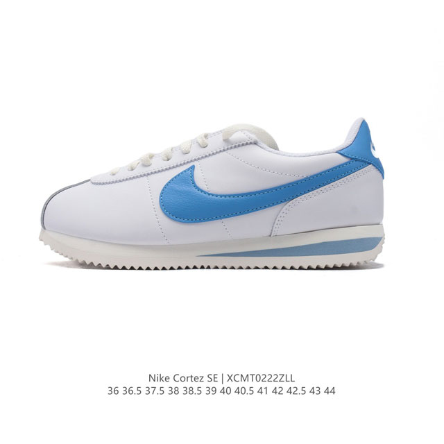 耐克 Nk Classic Cortez Leather 阿甘复古初代皮革运动慢跑鞋。Nike Classic Cortez 鞋款是 Nike 元年款跑步鞋，由 - 点击图像关闭