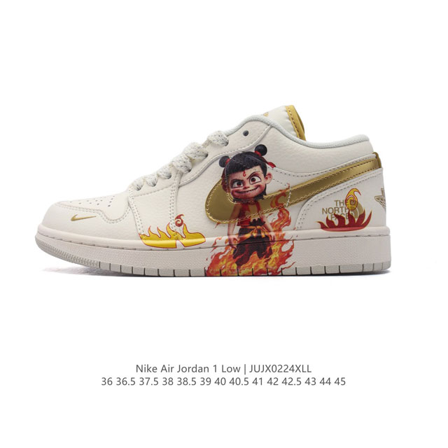 公司级 耐克 Nike Air Force 1 '07 Low 空军一号 2025年新年鞋子 哪吒之魔童降世 含气垫 低帮百搭厚底增高休闲运动板鞋。柔软、弹性十