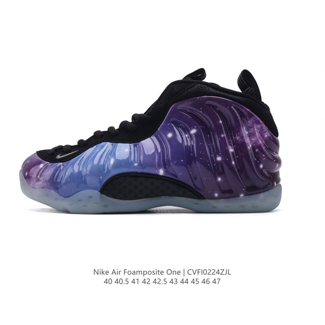 公司级 耐克Nike Air Foamposite One 时尚运动鞋潮篮球鞋，是一双内场的后卫战靴，97年1月份首期发行，使用Foamposite一次成型的喷