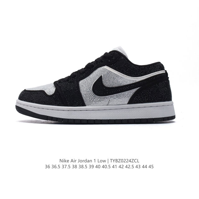 耐克 乔丹Air Jordan 1 Low Aj1 钻石乔1 乔丹1代Aj1 低帮复古文化休闲运动篮球鞋。从1985 年面世的元年款汲取设计灵感，采用简洁大方的