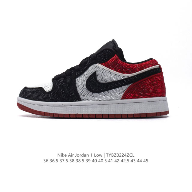 耐克 乔丹Air Jordan 1 Low Aj1 钻石乔1 乔丹1代Aj1 低帮复古文化休闲运动篮球鞋。从1985 年面世的元年款汲取设计灵感，采用简洁大方的 - 点击图像关闭