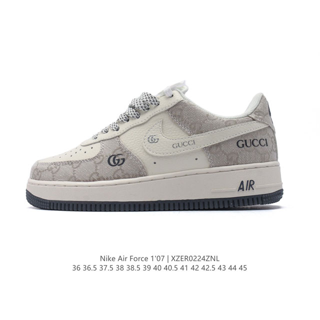 公司级 耐克 Nike Air Force 1 '07 Low 空军一号含气垫 小白鞋 2025年新款 低帮百搭厚底增高休闲运动板鞋。柔软、弹性十足的缓震性能和