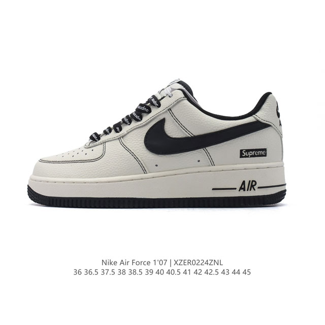 公司级 耐克 Nike Air Force 1 '07 Low 空军一号含气垫 小白鞋 2025年新款 低帮百搭厚底增高休闲运动板鞋。柔软、弹性十足的缓震性能和