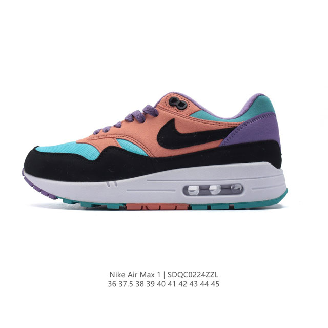 真标 耐克 Nike Air Max 1 男女子运动鞋 从法国建筑中汲取设计灵感，兼具运动风范和时尚格调，是此系列起初搭载 Air 的鞋款。疾速外观、经典缓震配 - 点击图像关闭