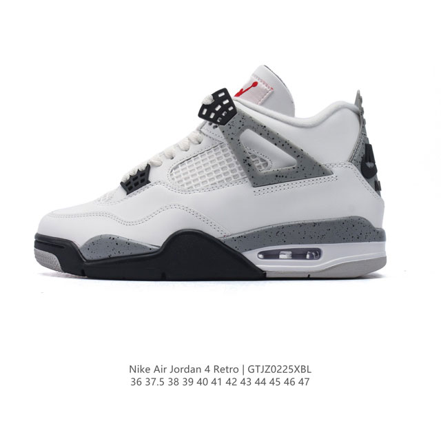 公司级 耐克 Nike Air Jordan 4 Retro Og迈克尔 乔丹Aj4代乔4 中帮复古休闲运动文化篮球鞋。秉承轻量化的速度型篮球鞋设计思想完成设计