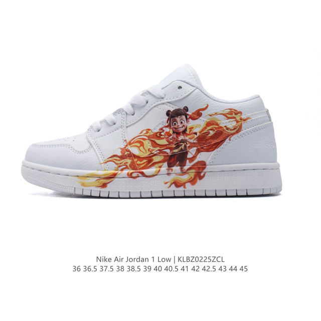 耐克新款 乔丹Air Jordan 1 Low Aj1 乔1 乔丹1代Aj1 哪吒之魔童降世 混元珠 低帮复古文化休闲运动篮球鞋。从1985 年面世的元年款汲取