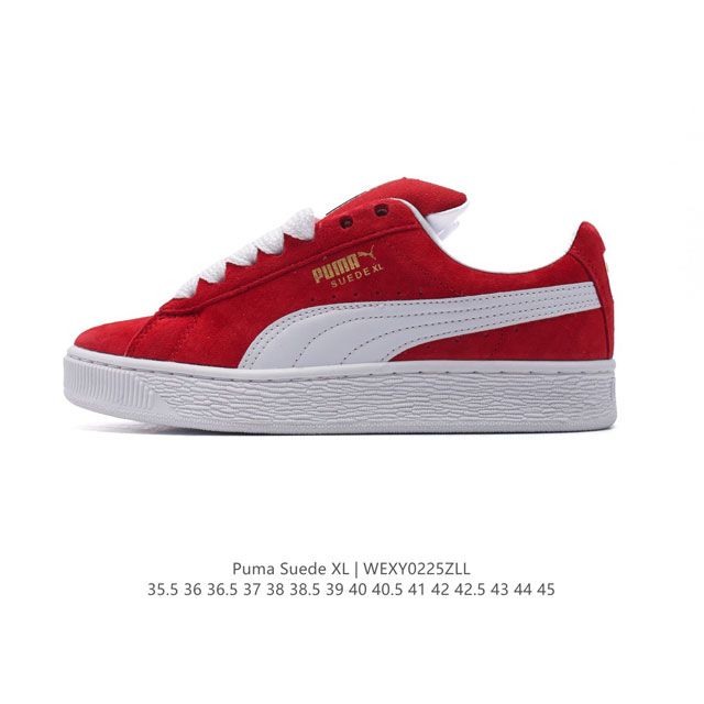 彪马 Puma 休闲板鞋 Suede Xl系列经典翻毛皮厚底防滑耐磨舒适透气运动鞋 新年穿有型 时尚 穿搭 球鞋 穿搭 时尚 潮流 面包鞋 Puma面包鞋， - 点击图像关闭