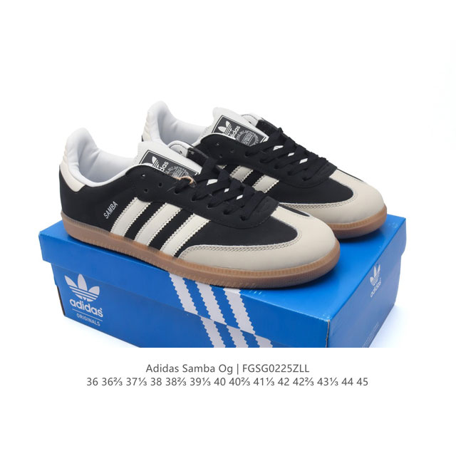 真标 阿迪达斯 德训鞋 Adidas Originals Samba Og Shoes 经典运动鞋小白鞋 T头鞋 男女鞋 彰显休闲摩登风情的时尚经典鞋。它诞生于