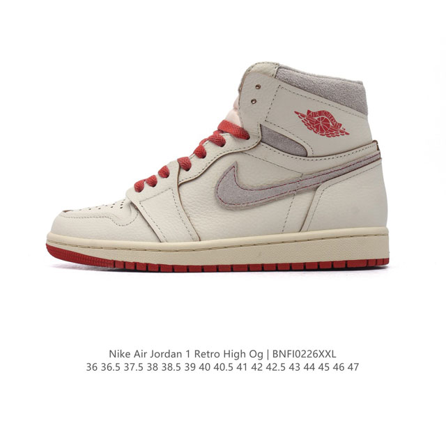 公司级 耐克 男女同款运动板鞋 Nike Air Jordan 1 Retro High Og 乔丹一代Aj1 乔1 Aj1 篮球鞋复刻运动鞋。皮面高帮板鞋的设