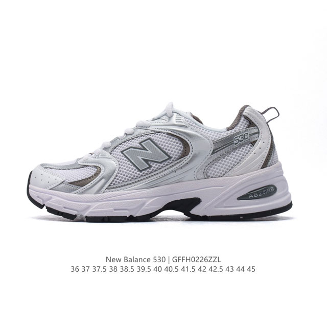 真标 新百伦 Nb530 New Balance 530 复跑古鞋 厚底增高老爹鞋 缓震运动慢跑鞋。Nb530这鞋双确实是Nb家经复典古款式之一，以全科新技诠释