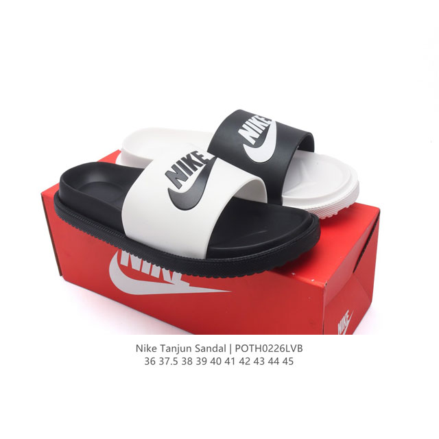 耐克 Nike Wmns Nike Tanjun Sandal 百搭单品耐克运动拖鞋 Pu皮鞋面 泡棉大底 轻盈舒适 夏日海滩休闲拖鞋夏季 时尚舒适 一字拖 高