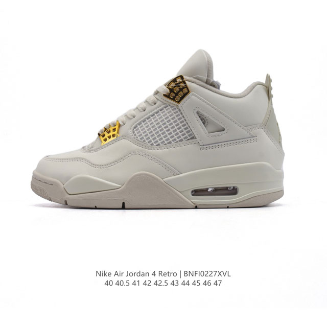 公司级 耐克 Nike Air Jordan 4 Retro Og迈克尔 乔丹Aj4代乔4 中帮复古休闲运动文化篮球鞋。秉承轻量化的速度型篮球鞋设计思想完成设计