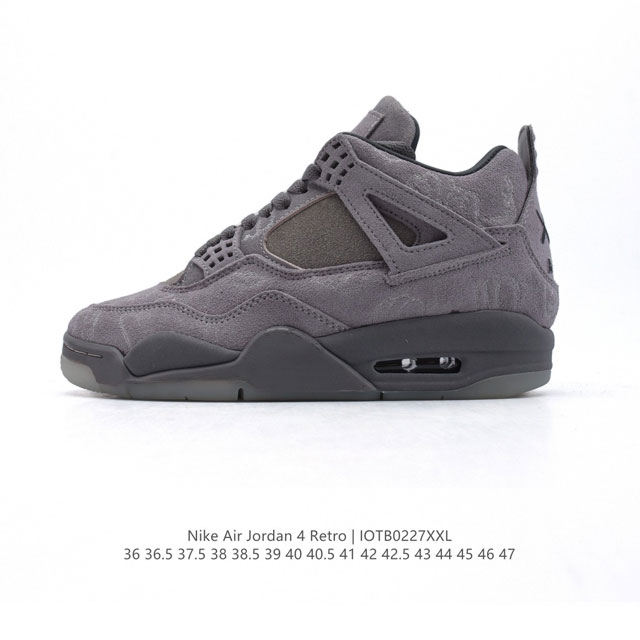 公司级 耐克 Nike Air Jordan 4 Retro Og迈克尔 乔丹Aj4代乔4 中帮复古休闲运动文化篮球鞋。秉承轻量化的速度型篮球鞋设计思想完成设计