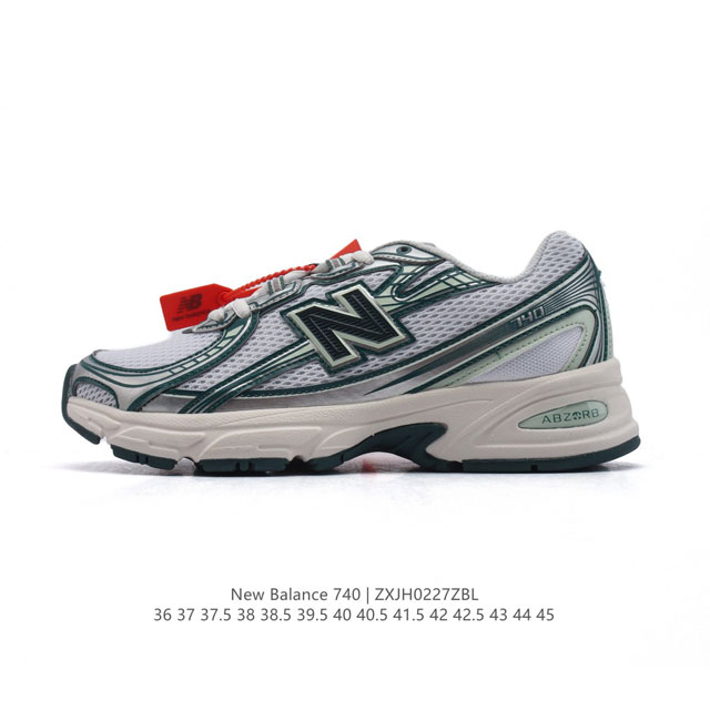 公司级 New Balance Mr740 Nb新百伦系列复古老爹风休闲运动慢跑鞋。采用轻质牛剖革拼接透气网眼衬垫织物鞋面材质 T-Beam大底提供足步弓支撑