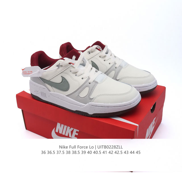 耐克 Nike 全新鞋型 来了！Nike Full Force Low 时尚复古运动板鞋，复古气质爆棚！近年来复古风的兴起，众多品牌纷纷推出自己的全新鞋款，势必