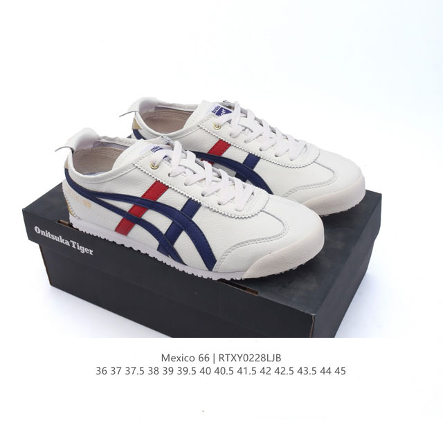 Asics 亚瑟士 男女鞋真标半码制 配足弓鞋垫 日产经典老牌-鬼塚虎 Onitsuka Tiger Mexico 66经典墨西哥系列复古经典百搭板鞋休闲运动鞋 - 点击图像关闭