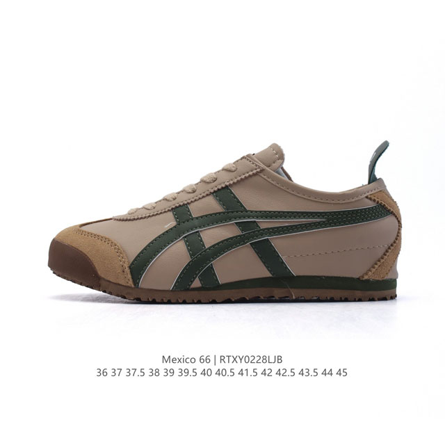 Asics 亚瑟士 男女鞋真标半码制 配足弓鞋垫 日产经典老牌-鬼塚虎 Onitsuka Tiger Mexico 66经典墨西哥系列复古经典百搭板鞋休闲运动鞋