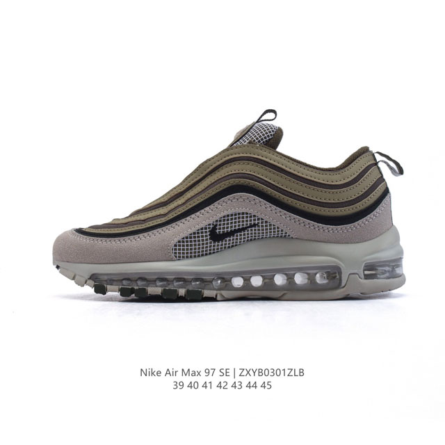 耐克Nike休闲鞋 经典 气垫 Air Max 97 子弹气垫低帮运动鞋。Air Max '97 运动跑鞋以流线型鞋身和卓越科技为热爱运动的你造就全方位防护，强 - 点击图像关闭