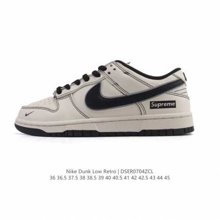 耐克 Nike Dunk Low Retro 运动鞋复古滑板鞋。作为 80 年代经典篮球鞋款，起初专为硬木球场打造，后来成为席卷街头的时尚标杆，现以经典细节和复 - 点击图像关闭