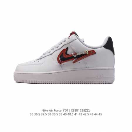 耐克nike Air Force 1 Low 空军一号 Af1 小白鞋 低帮百搭厚底增高休闲运动板鞋。柔软、弹性十足的缓震性能和出色的中底设计，横跨复古与现代的 - 点击图像关闭