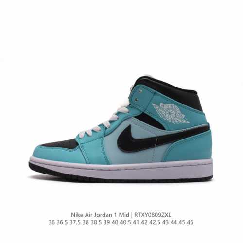 特价头层皮 耐克 Nike Air Jordan 1 Mid 男女子篮球鞋时尚轻盈板鞋aj1乔1运动鞋 乔丹一代 高帮复古休闲篮球鞋 。Air Jordan 1
