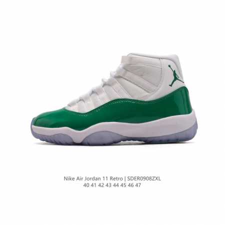 耐克乔丹11代 Nike Air Jordan 11 Retro 复刻男士运动鞋 Aj11代经典设计，深受球员与球迷喜爱。Jordan 乔丹 采用漆皮牛培革鞋面 - 点击图像关闭