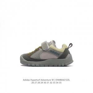 童鞋 阿迪达斯 Adidas Hyperturf Adventure Shoes 低帮厚底增高老爹鞋儿童运动鞋 经典板鞋运动鞋 魔术贴 三叶草新款 校园休闲运动