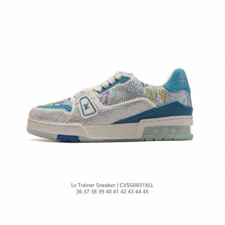 公司级 路易威登 满钻 Louis Vuitton Lv路易威登板鞋 时尚运动鞋 潮厚底增高休闲鞋。舒适防滑底和百搭性霸屏整个时尚娱乐圈，细节调整完美主义！致t - 点击图像关闭