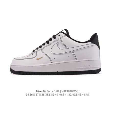 真标 耐克 Nike Air Force 1 '07 Low 空军一号含气垫 小白鞋 低帮百搭厚底增高休闲运动板鞋。柔软、弹性十足的缓震性能和出色的中底设计，横 - 点击图像关闭