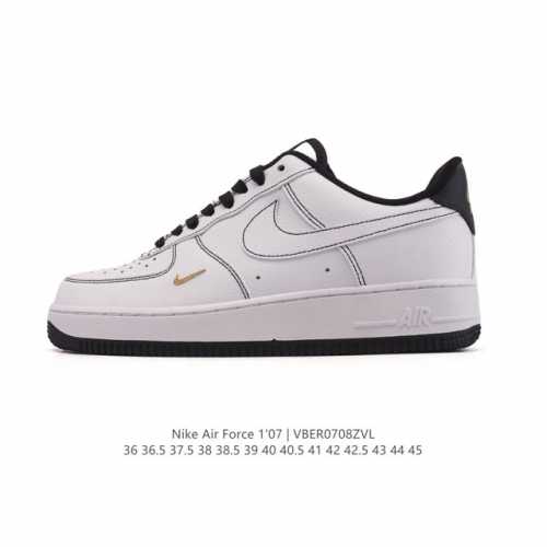 真标 耐克 Nike Air Force 1 '07 Low 空军一号含气垫 小白鞋 低帮百搭厚底增高休闲运动板鞋。柔软、弹性十足的缓震性能和出色的中底设计，横