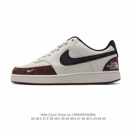 公司级 耐克 Nike Court Vision Lo校园风低帮复古篮球板鞋男女运动鞋。延续80年代复古篮球鞋，添加学院风细节。皮革组合鞋面，利落风格，重现复古 - 点击图像关闭