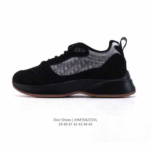 公司级 Dior 迪奥 高奢品牌 彰显高级气质 Dior 运动鞋低帮系列复古休闲鞋时尚慢跑鞋厚底老爹鞋圆头系带 运动跑鞋 生活休闲鞋 男款 时髦单品 时尚百搭