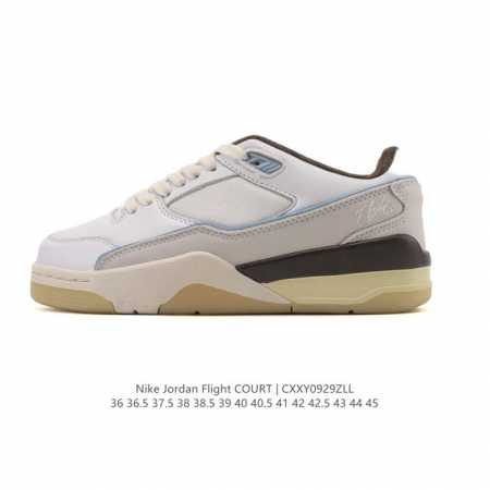 新品公司级 耐克 Nike 乔丹 Jordan Flight Court 时尚休闲 防滑耐磨 低帮运动鞋 复古篮球鞋 男女同款 Jordan 新鞋型 又来了！新 - 点击图像关闭