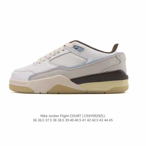 新品公司级 耐克 Nike 乔丹 Jordan Flight Court 时尚休闲 防滑耐磨 低帮运动鞋 复古篮球鞋 男女同款 Jordan 新鞋型 又来了！新