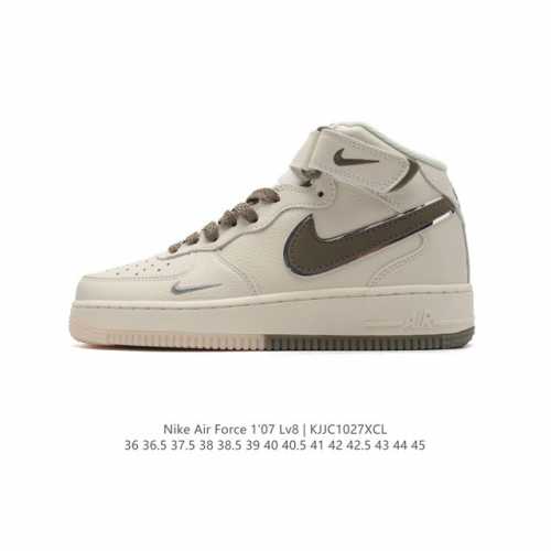公司级 Nk Air Force 1'07 Mid AF1耐克 空军一号 AF1 中帮 魔术贴 厚底增高运动板鞋 原楦头原纸板 打造纯正空军版型。专注外贸渠道