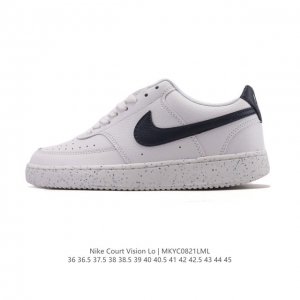耐克Nike Court Vision Low 校园风低帮复古篮球板鞋男女运动鞋。延续80年代复古篮球鞋，添加学院风细节。皮革组合鞋面，利落风格，重现复古篮球风