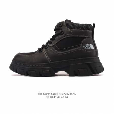 公司级 户外老爹运动鞋 中帮马丁靴 The North Face 北面厚底增高跑步鞋 北脸男款老爹鞋 护脚踝登山鞋 透气织物鞋面 户外耐磨徒步鞋 。具有出色的抓 - 点击图像关闭