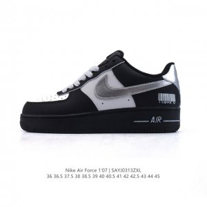 160 耐克 Nike Air Force 1 '07 Low 2025新年新款 空军一号含气垫 小白鞋 低帮百搭厚底增高休闲运动板鞋。柔软、弹性十足的缓震性能